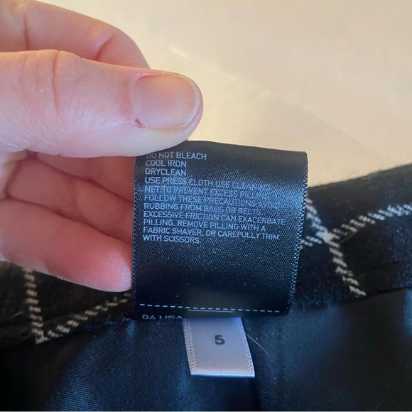 Uniqlo x Ines De La Fressange Wool Blend Fringe Windowpane Wrap Skirt 0 - Picture 8 of 8